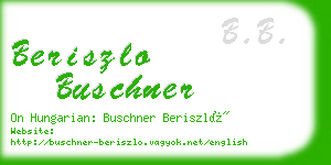 beriszlo buschner business card